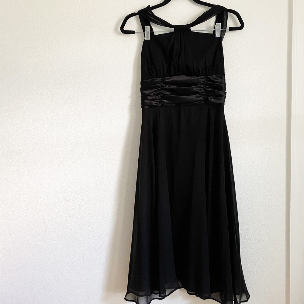 Black halter dress